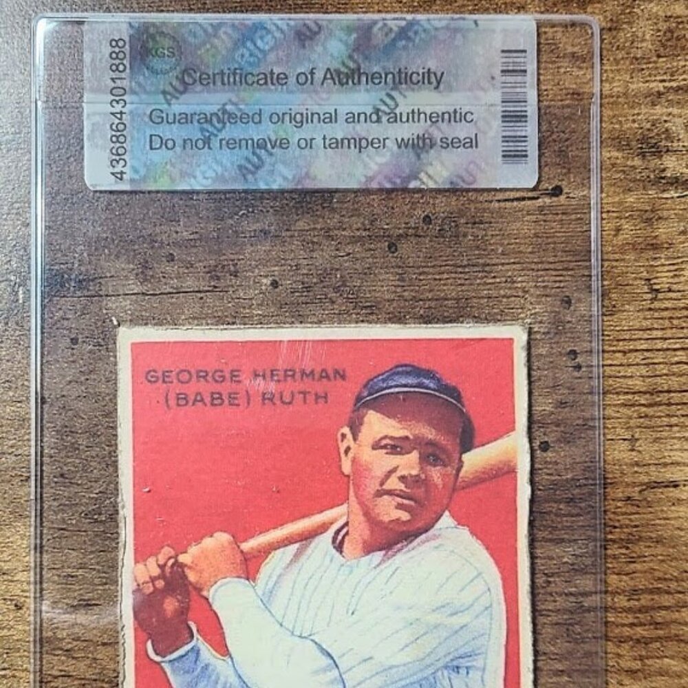 1933 Goudey Babe Ruth #149 custom Baseball card in case with authentication stic